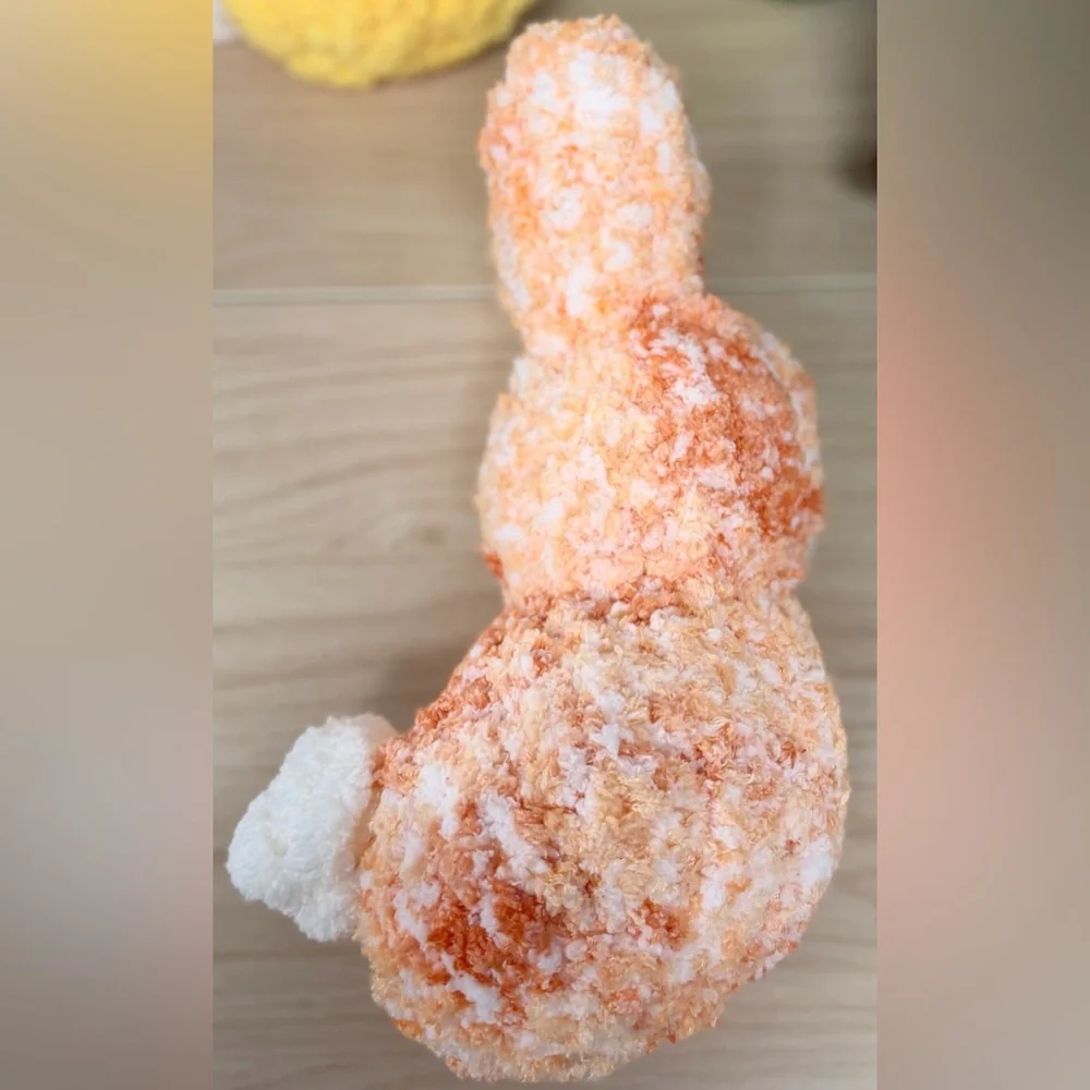 Handmade Hand Crafted Knit Orange Bunny Easter Gift - Picture 4 of 4